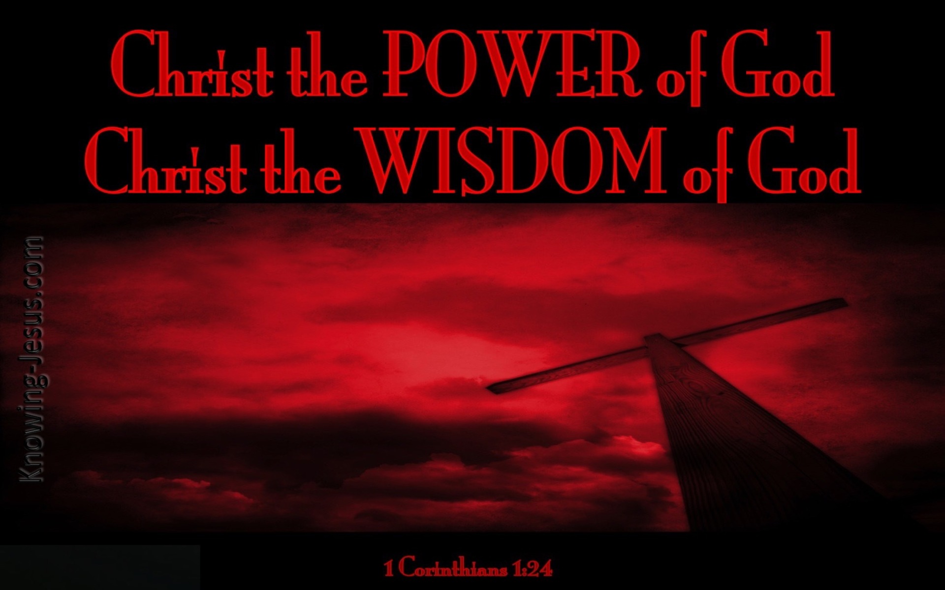 1 Corinthians 1:24 Christ the Power And Wisdom Of God (red)
